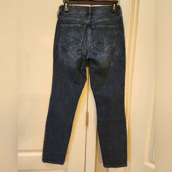 Old Navy Power Straight High Rise Destructed Distressed Jeans Size 2 - Picture 6 of 7